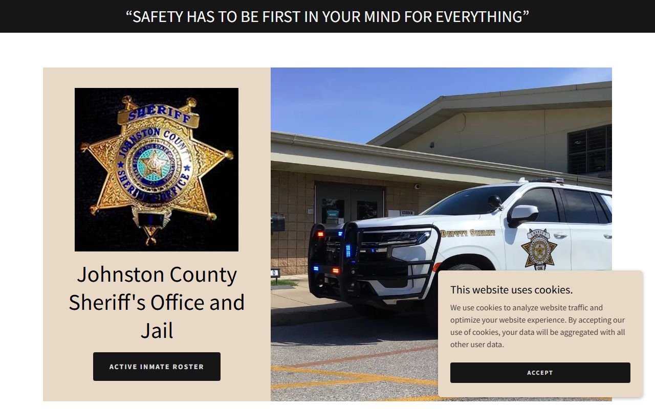 Johnston County sheriff and jail website with warrant and custody resources